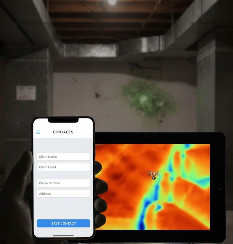 Infrared camera showing energy loss